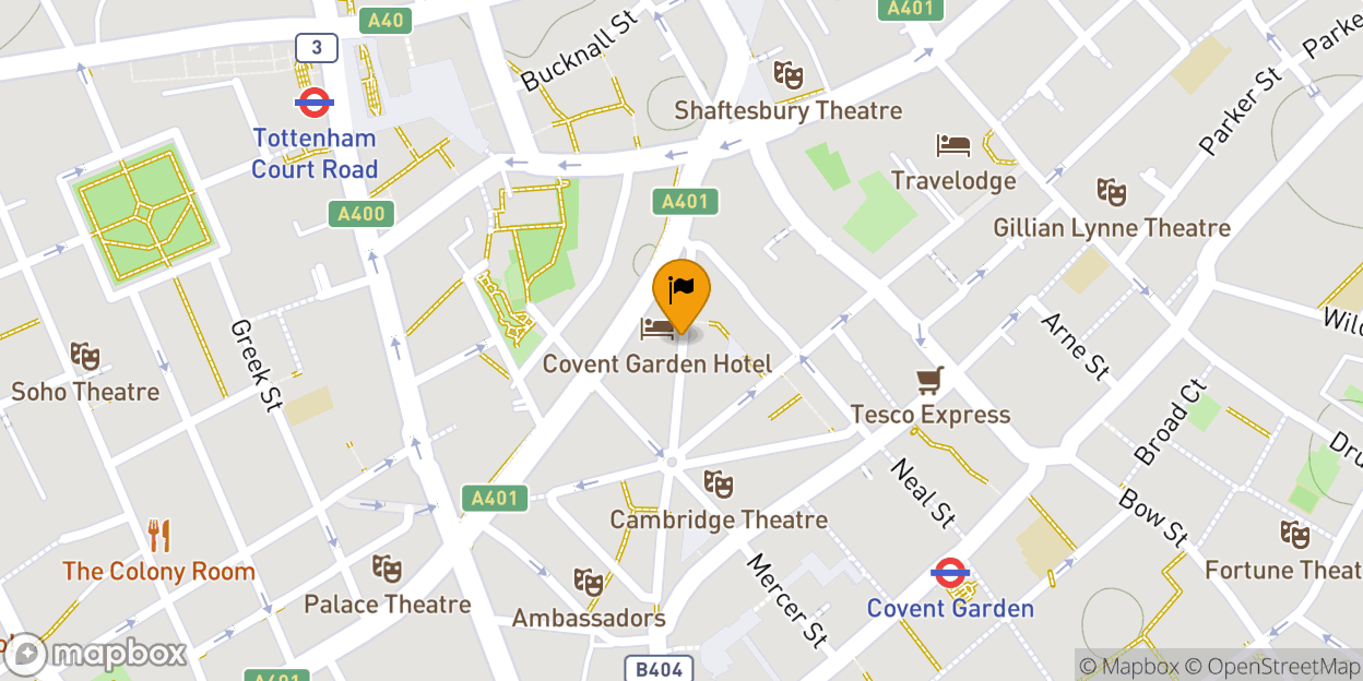 Map of Covent Garden Hotel
