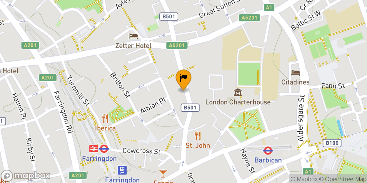 Map of Foxlow Clerkenwell