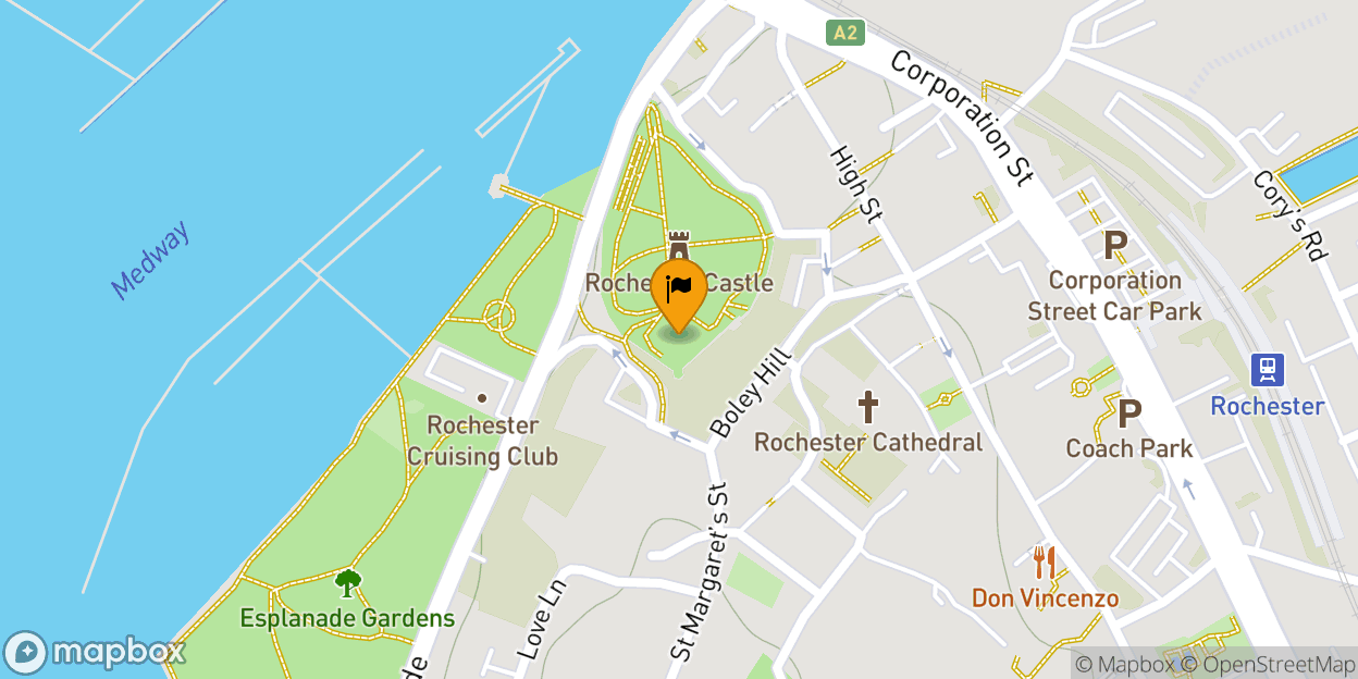 Map of Rochester Castle
