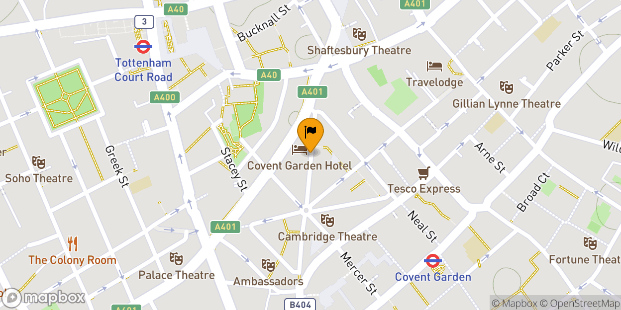 Map of Covent Garden Hotel
