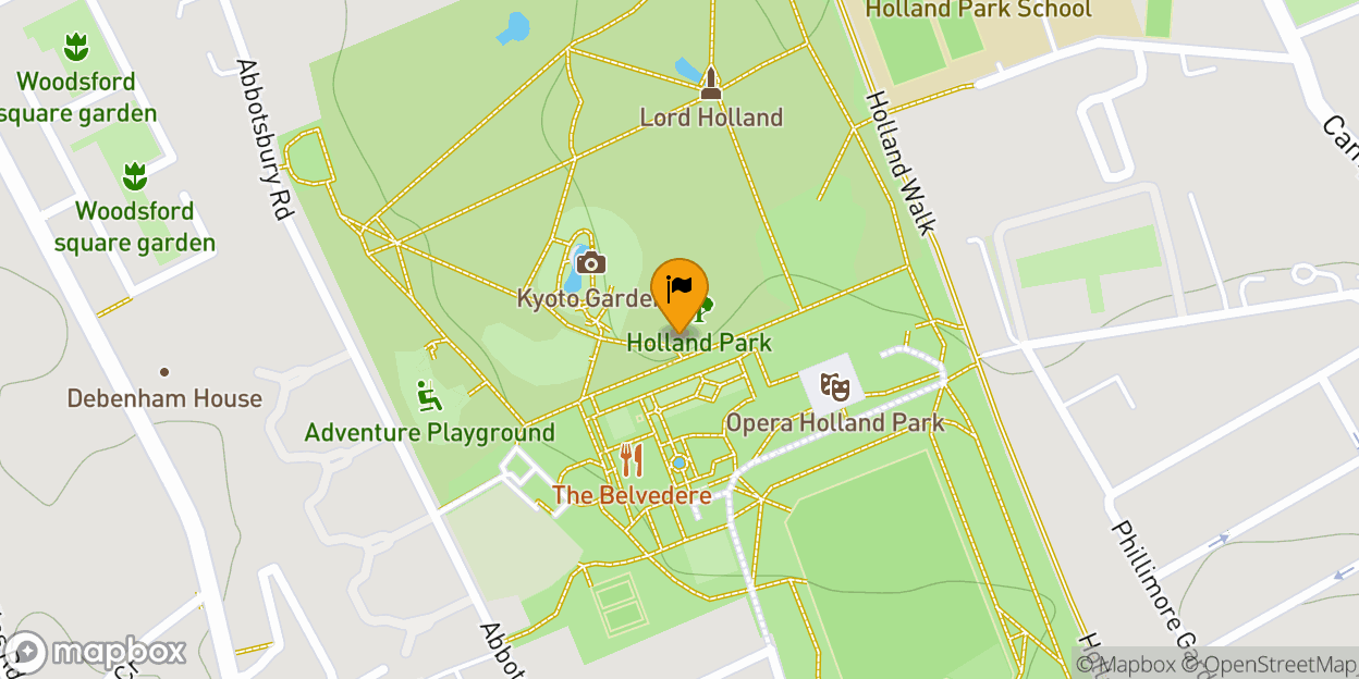 Map of Holland Park