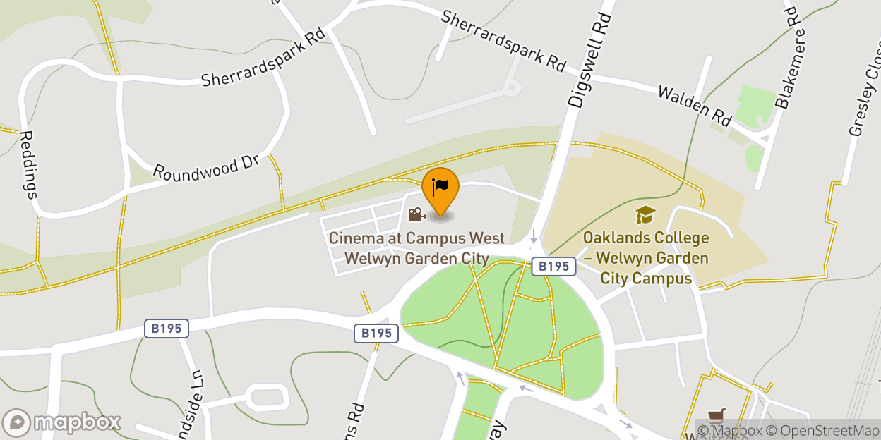 Map of Welwyn Garden City Cinema