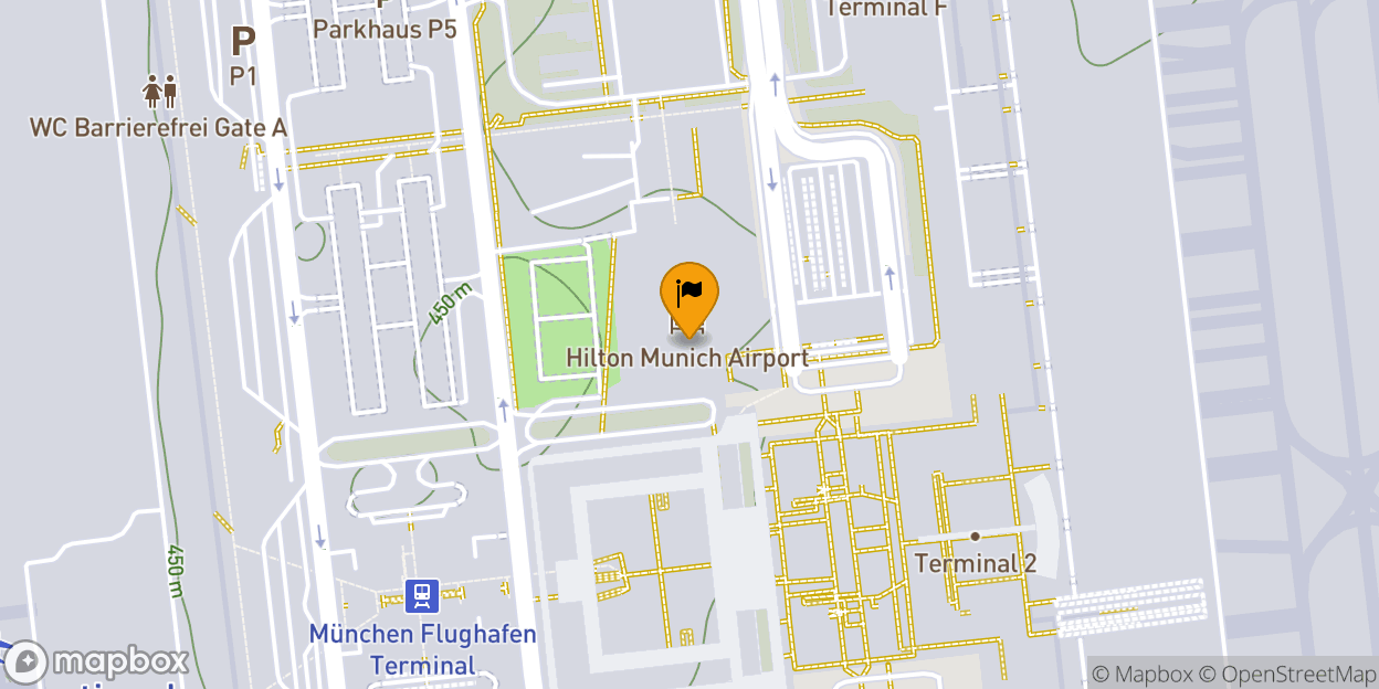 Map of Hilton Munich Airport