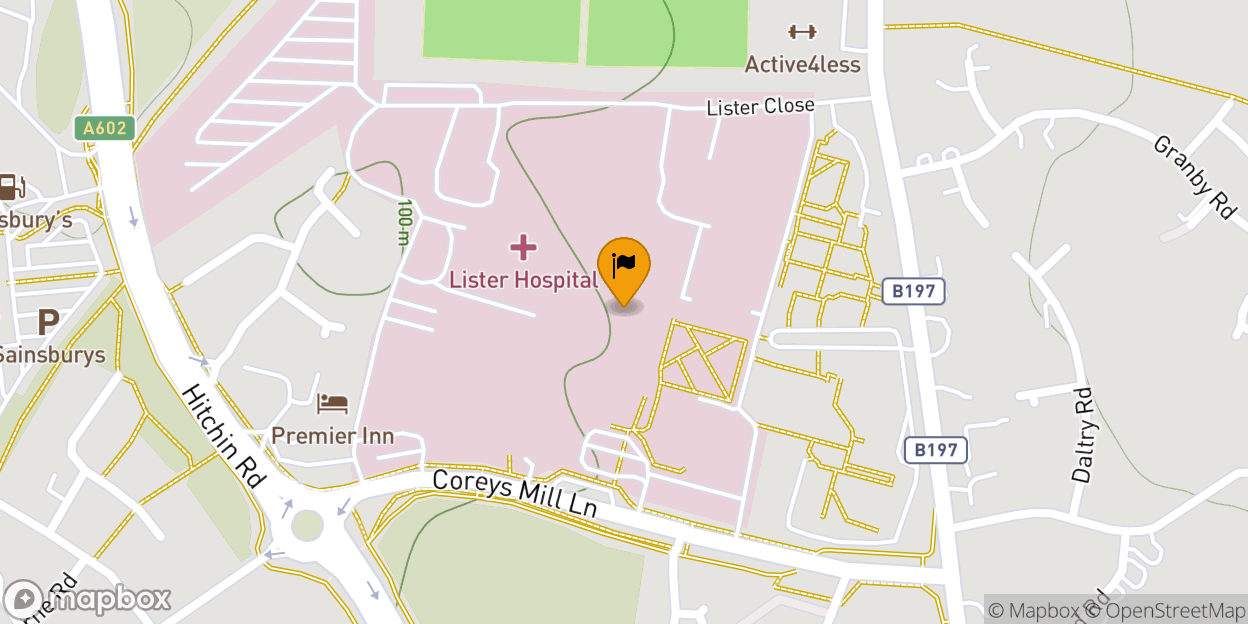 Map of Lister Hospital