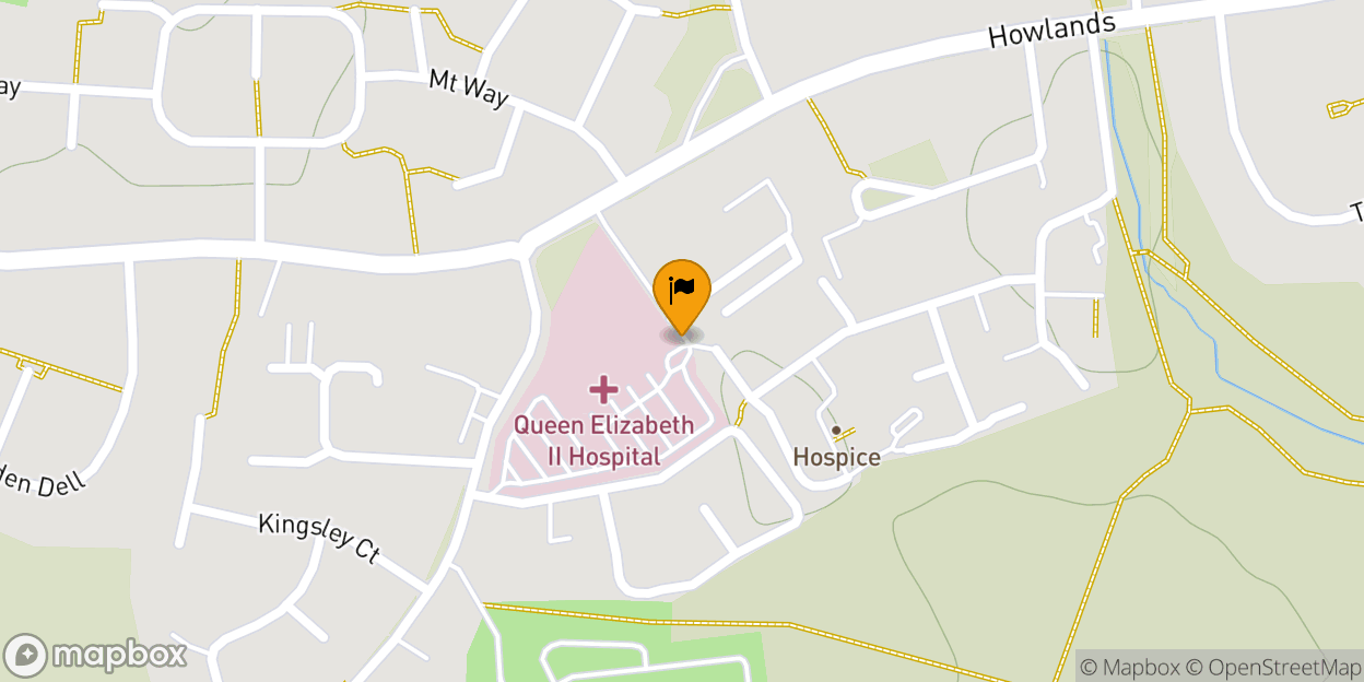 Map of Queen Elizabeth II Hospital