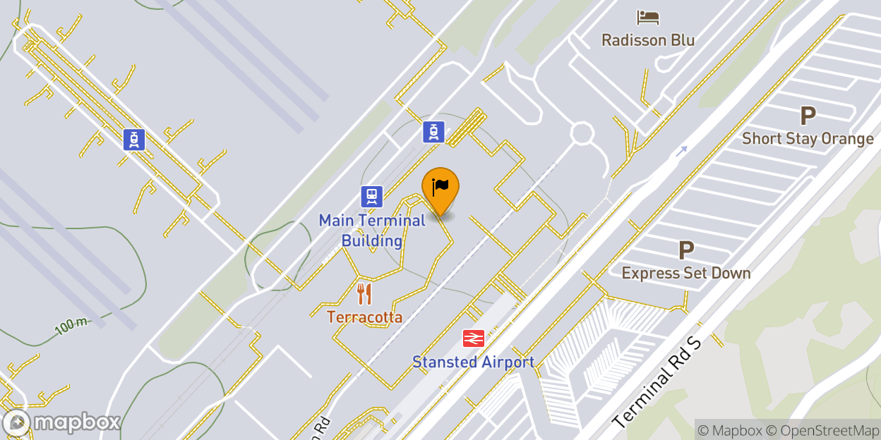 Map of London Stansted Airport (STN)