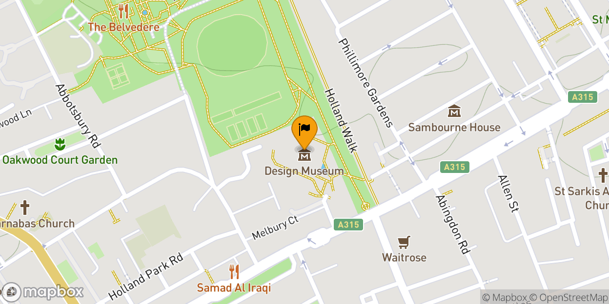 Map of The Design Museum