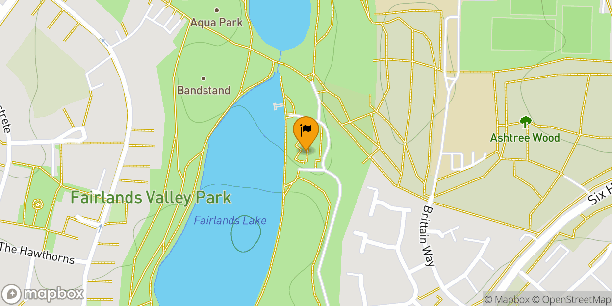 Map of Fairlands Valley Park