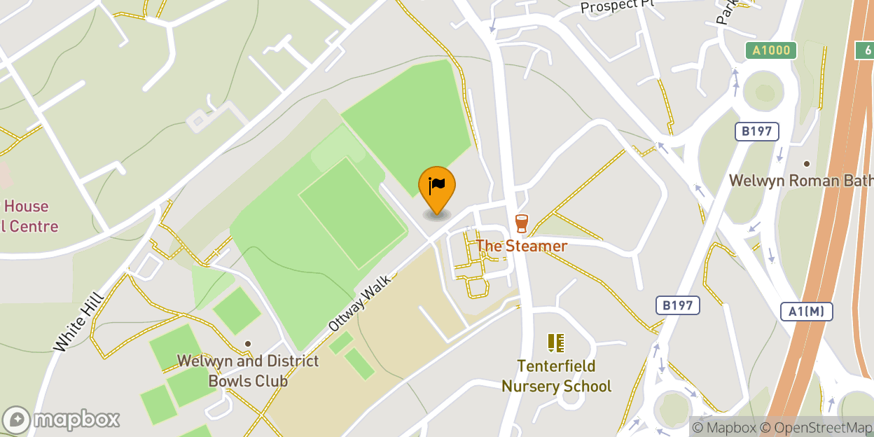 Map of Welwyn Sports and Social Club