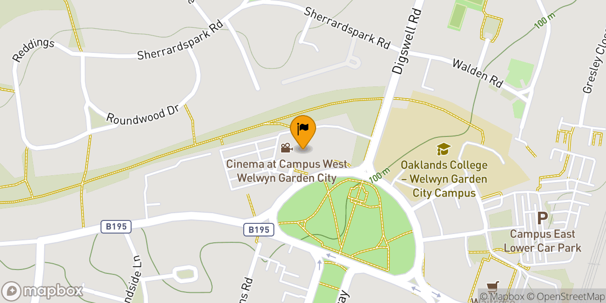 Map of Welwyn Garden City Cinema