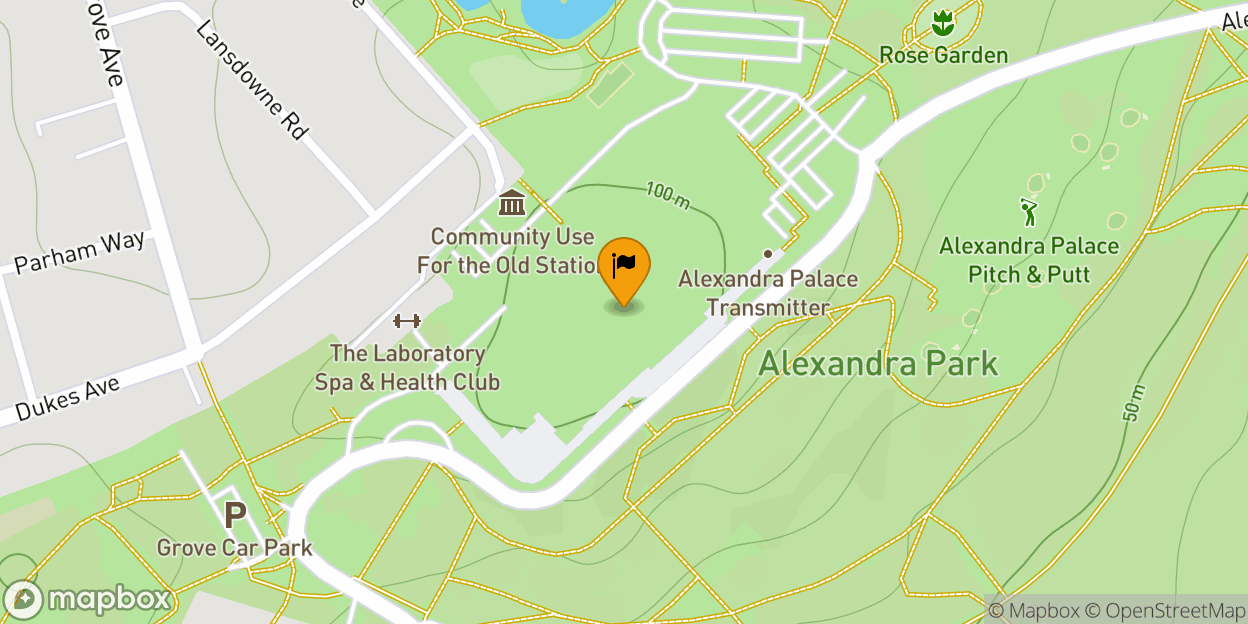 Map of Alexandra Palace